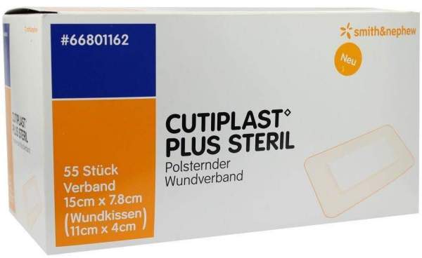 Cutiplast Plus Steril 7,8x15cm Verband 55 Stück