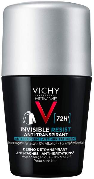 Vichy Homme Deo Roll On 72h Anti-Flecken Invisible 50 ml