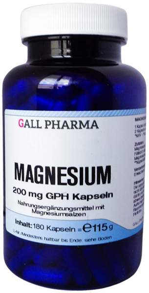 Magnesium 200 mg Gph 180 Kapseln