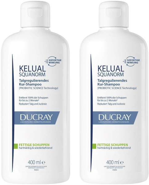 Ducray Kelual Squanorm fettige Schuppen 2 x 400 ml Shampoo