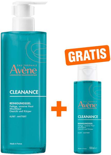Avene Cleanance Reinigungsgel 400 ml + gratis Reinigungsgel 100 ml