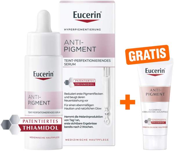 Eucerin Anti-Pigment Teint Perfektionierendes Serum 30 ml + gratis Eucerin Anti-Pigment Augenpflege Augenringe 5 ml