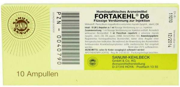 Fortakehl D 6 10 X 1 ml Ampullen
