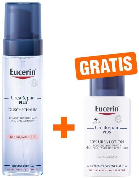 Eucerin UreaRepair plus Duschschaum 200 ml + gratis UreaRepair PLUS Lotion 10% 100 ml