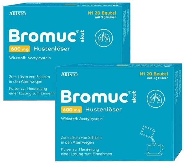 Bromuc Akut 600 mg Hustenlöser 2 x 20 Beutel