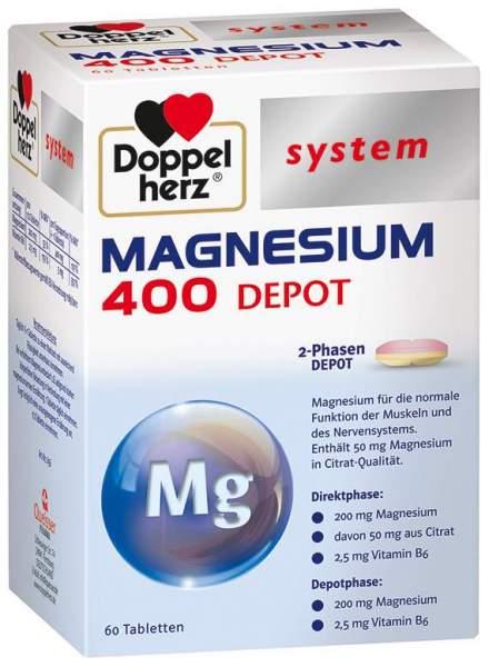 Doppelherz Magnesium 400 Depot System 60 Tabletten