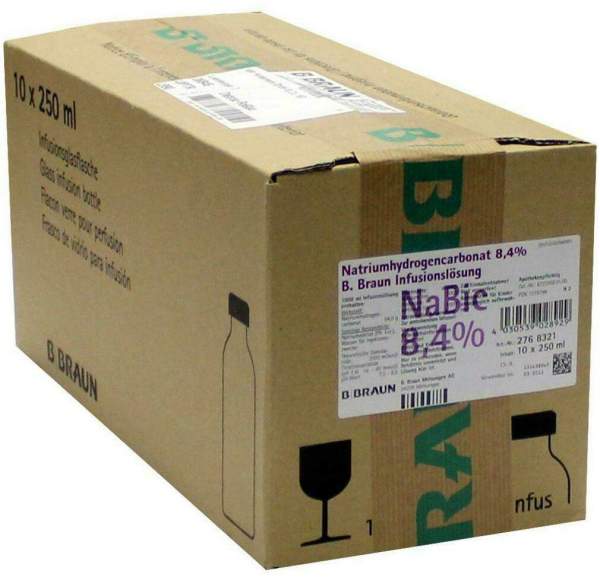 Natriumhydrogencarbonat B.Braun 8,4 % 10 X 250 ml Infusionslösung