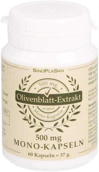 Olivenblatt-Extrakt 500 mg Mono 60 Kapseln