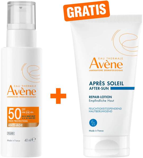 Avene Anti-Age Fluid SPF 50 40 ml + gratis Avene Repair - Lotion nach der Sonne 50 ml