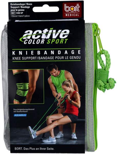 Bort Activecolor Sport Kniebandage S Schw.-Grün