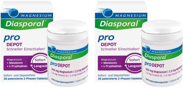 Magnesium Diasporal pro Depot Schneller Einschlafen 2 x 30 Tabletten