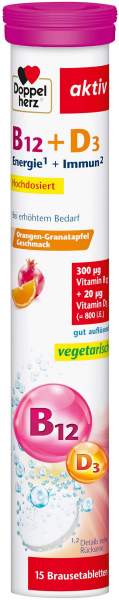 Doppelherz Aktv Vitamin B12 + D3 15 Brausetabletten