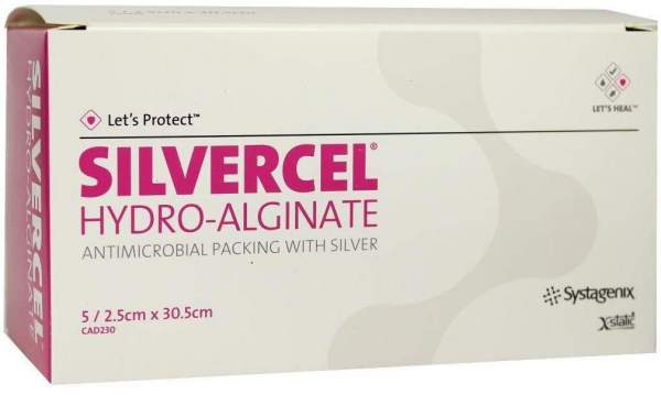 Silvercel Hydroalginat Tamponade 2,5x30,5cm