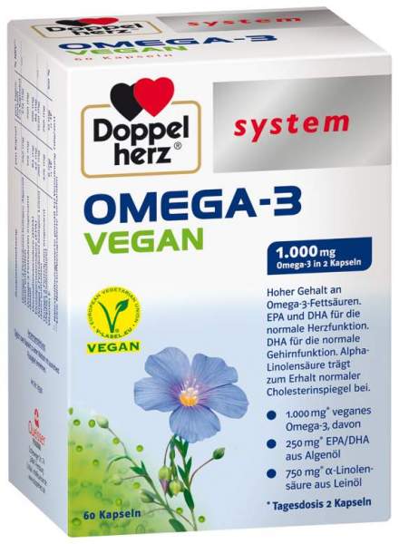 Doppelherz Omega3 vegan system 60 Kapseln