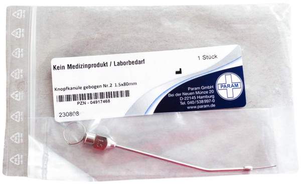 Knopfkanüle Gebogen Nr.2 1,5 X 80 mm 1 Stück