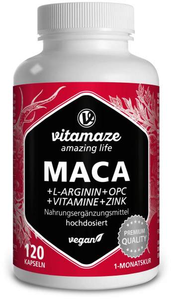 Vitamaze Maca 5.000 mg + L-Arginin 120 Kapseln