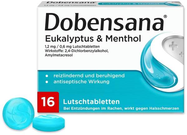 Dobensana Eukalyptus &amp; Menthol 1,2mg 0,6mg 16 Lutschtabletten