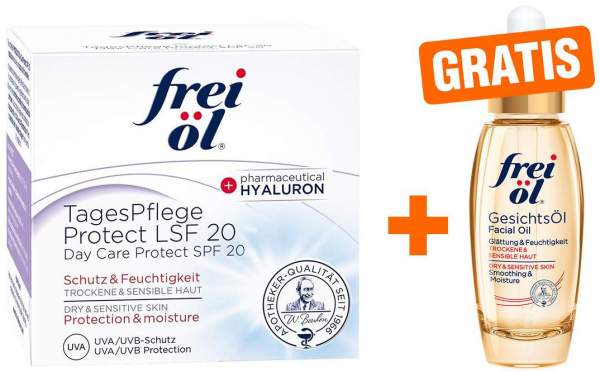 Frei Öl Hydrolipid Tagespflege protect LSF 20 50 ml + gratis Hydrolipid Gesichtsöl 30 ml