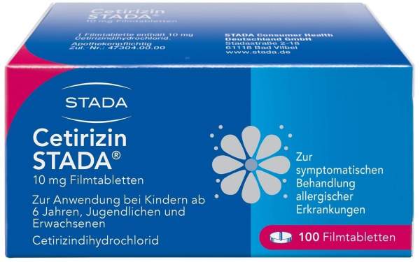 Cetirizin Stada 10 mg 100 Filmtabletten