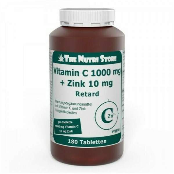 Vitamin C 1000 mg + Zink 10 mg 180 Retardtabletten