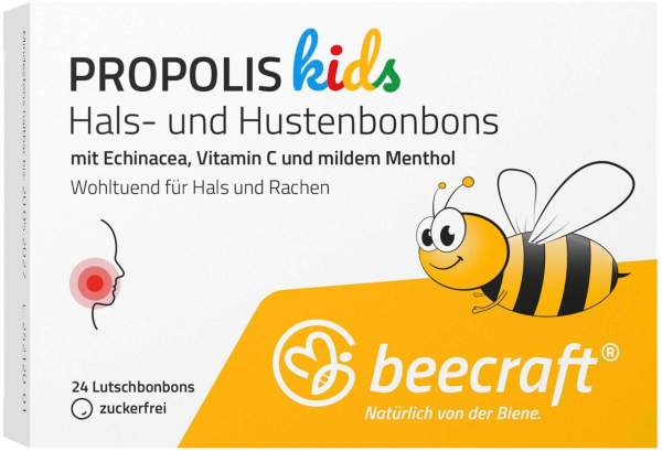 Beecraft Kids Propolis Hals- und Hustenbonbon 24 Stück