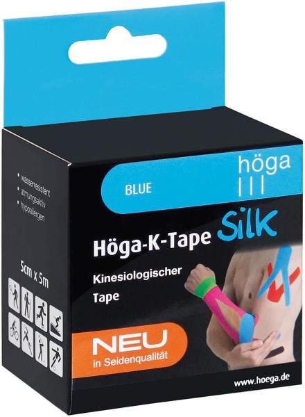 Höga-K-Tape Silk 5 cm X 5 M L.Fr.Blue Kinesiol. Tape 1 Stück