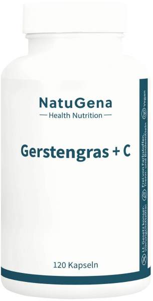 Gerstengras + Vitamin C gepuffert vegan 120 Kapseln