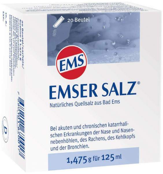 Emser Salz Pulver 1,475 G Für 125 ml 20 Beutel