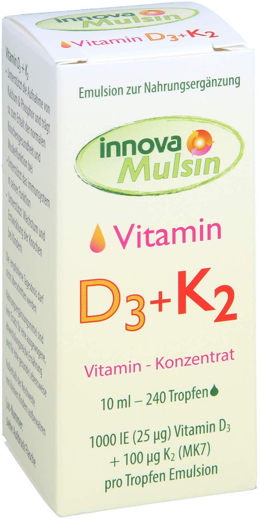 Innova Mulsin Vitamin D3 + K2 10 ml Emulsion kaufen Volksversand Versandapotheke
