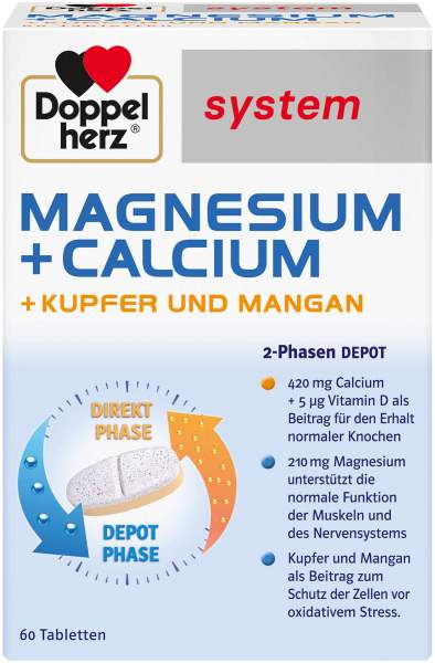DOPPELHERZ Magnesium Kupfer Mangansystem 60 Tabletten