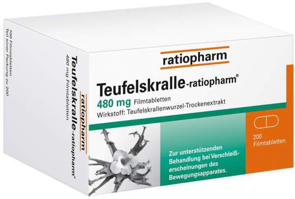 Teufelskralle-ratiopharm 480 mg - 200 Filmtabletten