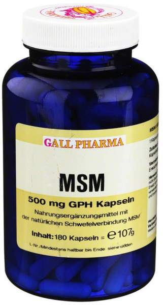 Msm 500 mg Gph 180 Kapseln
