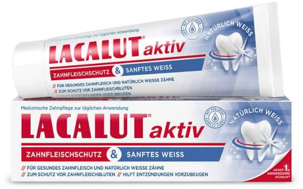 Lacalut Aktiv Zahnfleischschutz &amp; Sanftes Weiss 75 ml Zahnpasta
