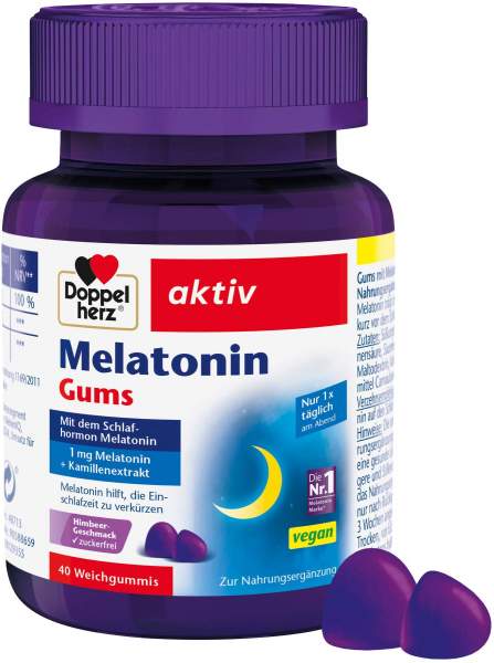 Doppelherz Melatonin Gums Zuckerfrei 40 Weichgummis