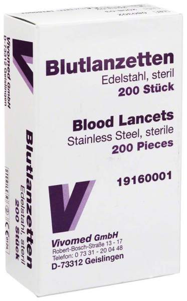 Blutlanzetten Metall Einfach 200 Lanzetten
