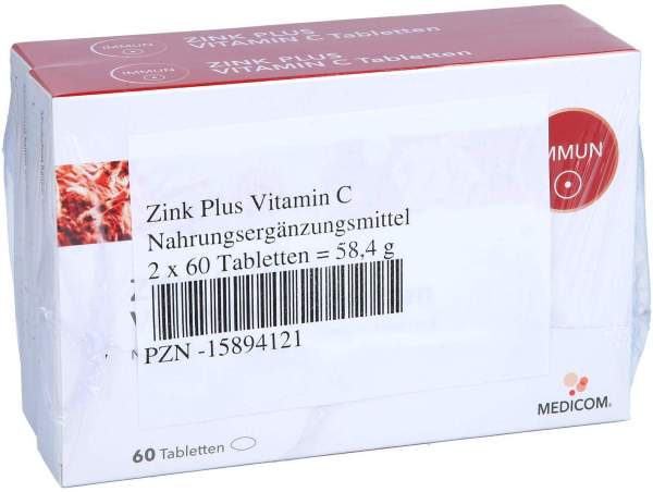 Zink Plus Vitamin C 2 X 60 Tabletten
