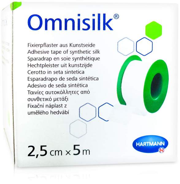 Omnisilk Fixierpflaster Kunstseide 2,5 cm X 5 M