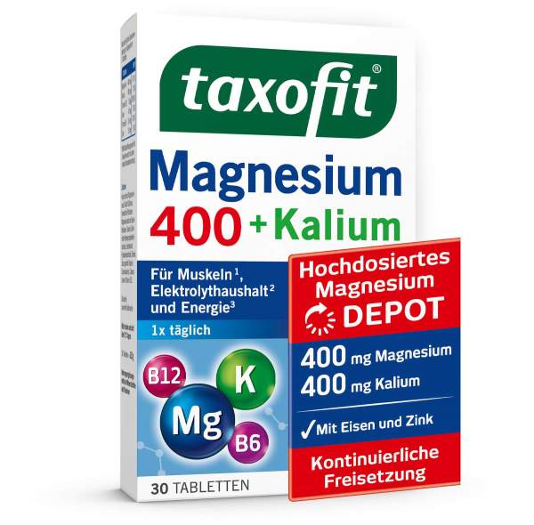 Taxofit Magnesium 400+ Kalium Depot 30 Tabletten