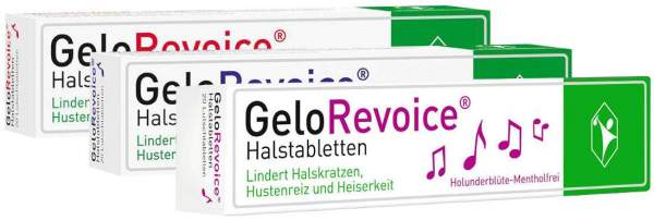 GeloRevoice Kirsch-Menthol + Cassis-Menthol + Holunderblüte-mentholfrei 20 Lutschtabletten