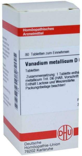 Dhu Vanadium Metallicum D6 80 Tabletten