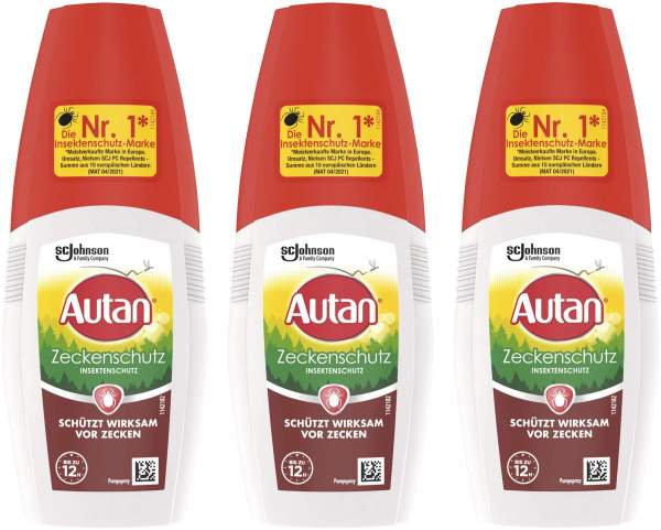 Autan Zeckenschutz 3 x 100 ml Pumpspray