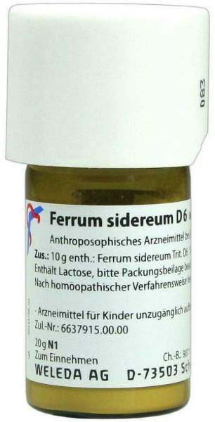 Weleda Ferrum Sidereum D6 20 G Trituration