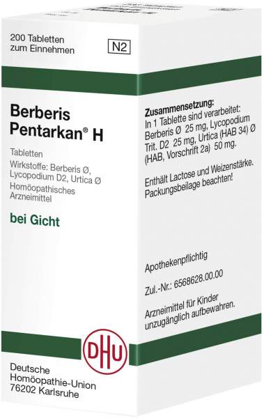DHU Berberis Pentarkan H 200 Tabletten