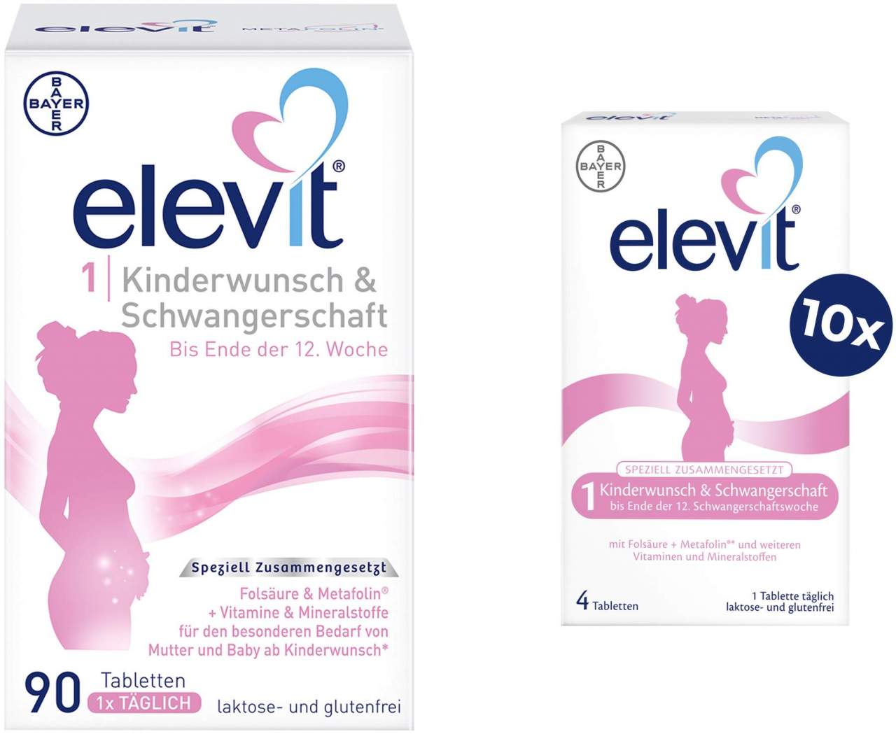 Elevit 1 Kinderwunsch & Schwangerschaft 90 Tabletten + gratis 40 Tabletten