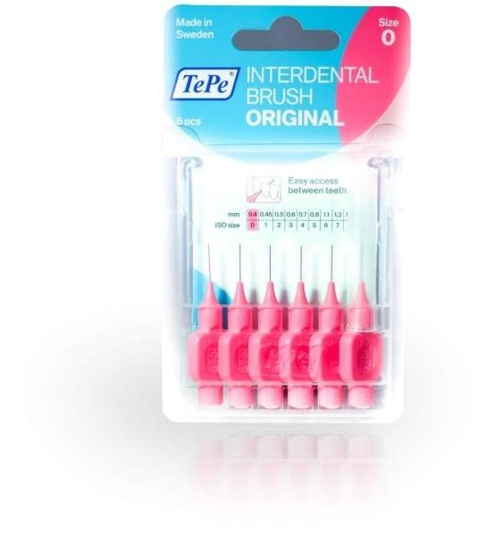 Tepe Interdentalbürste 0,4 mm Pink 6 Zahnbürsten