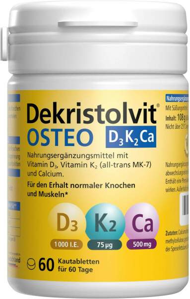 Dekristolvit Osteo D3K2 Ca 60 Kautabletten