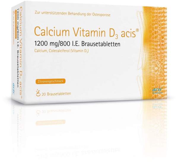 Calcium Vitamin D3 acis 1200 mg 800 I.E. 100 Brausetabletten