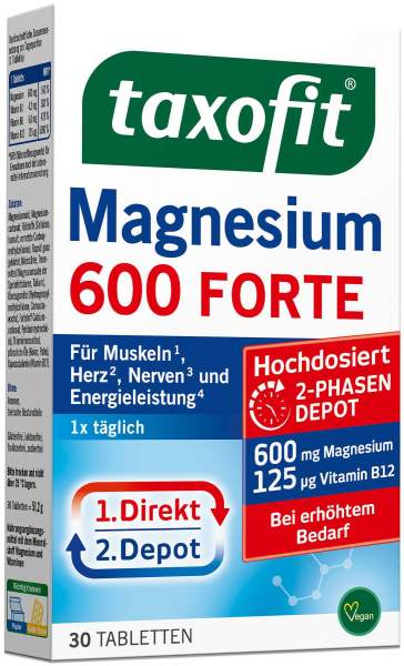 Taxofit Magnesium 600 Forte 2 Phasen Depot 30 Tabletten