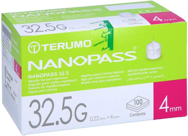 Nanopass 32,5 Pen Kanülen 32,5 G 0,22x4 mm