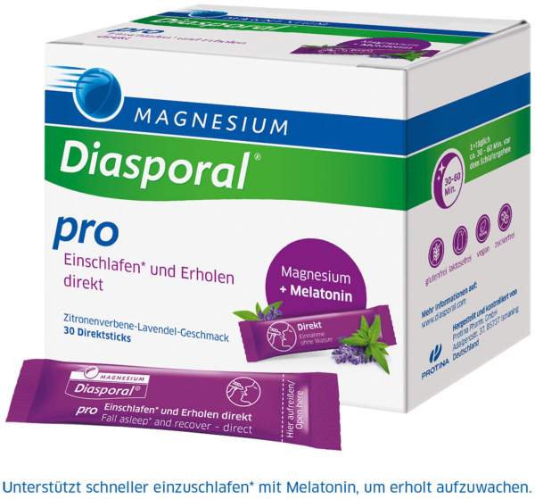 Magnesium Diasporal pro Einschlafen und erholen Direktgranulat 30 Sticks